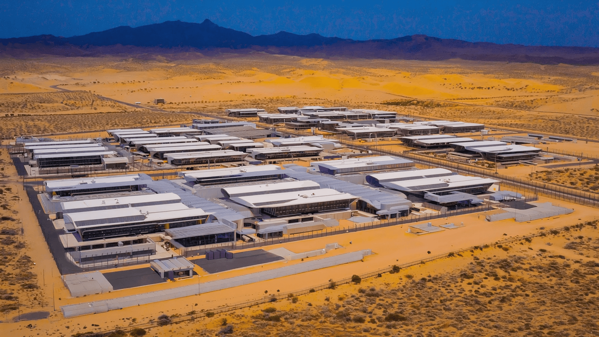 Data center and renewable infrastructure in a desert setting